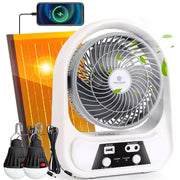 VENTILADOR SOLAR RECARGABLE PORTATIL